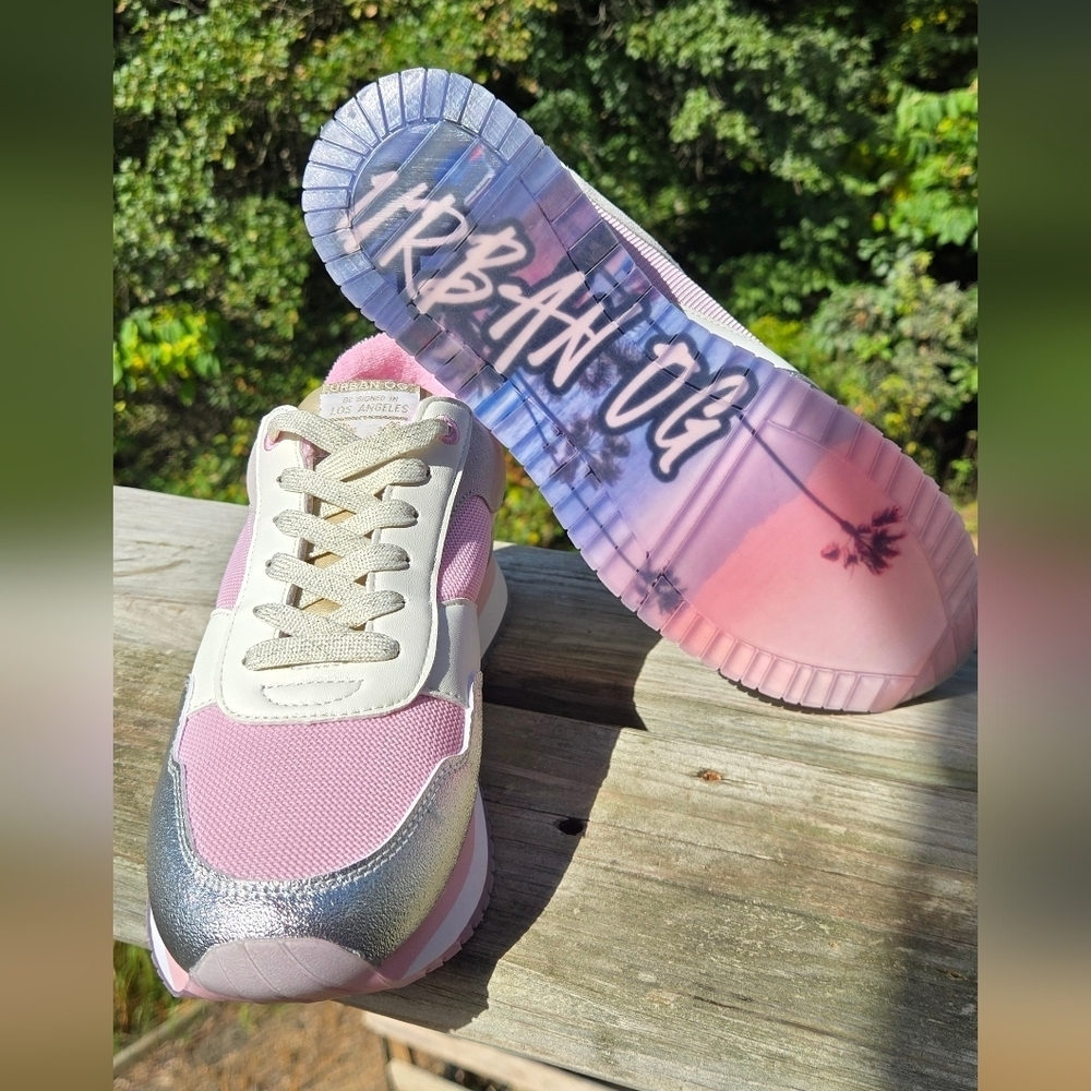 Urban Outfitters Pink and Silver Sneakers - Picture 9 of 11
